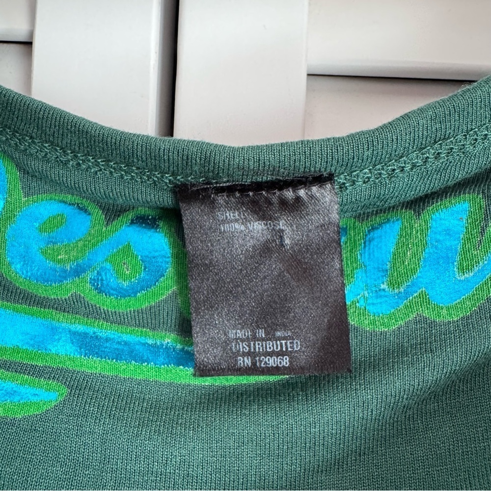 Desigual Yanira Green Short Sleeve Top Abstract Print Oversized Slouchy Small - Picture 7 of 11